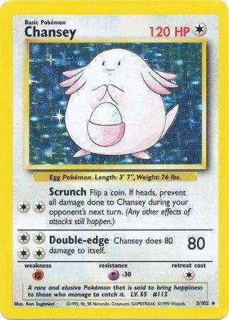 Pokemon Chansey #3 Base Set