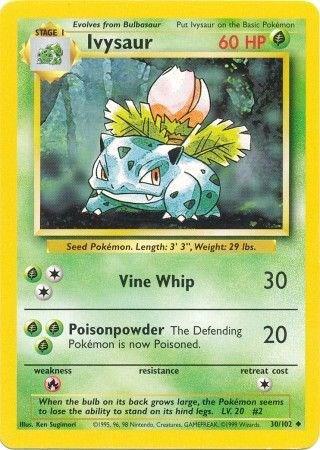 Pokemon Ivysaur #30 Base Set