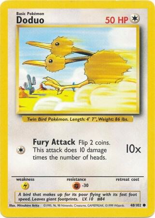 Pokemon Doduo #48 Base Set