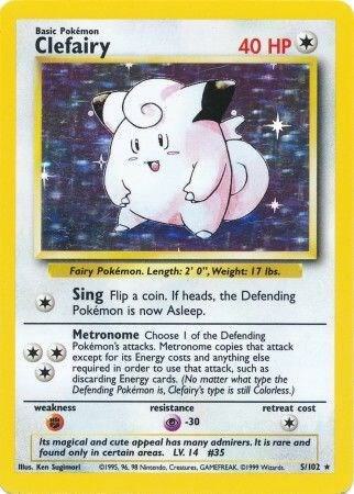Pokemon Clefairy #5 Base Set
