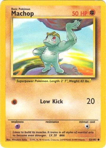 Pokemon Machop #52 Base Set
