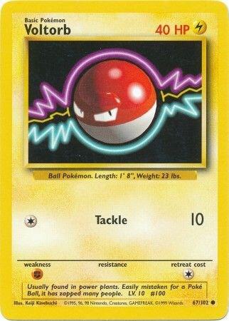 Pokemon Voltorb #67 Base Set