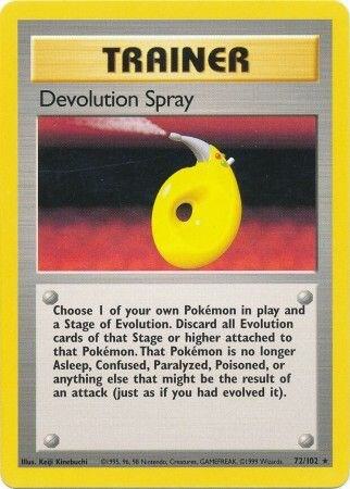 Pokemon Devolution Spray #72 Base Set