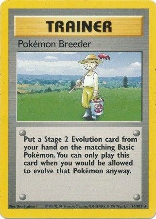 Pokemon Breeder #76 Base Set
