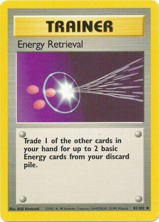 Pokemon Energy Retrieval #81 Base Set
