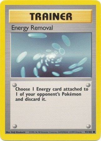 Pokemon Energy Removal #92 Base Set