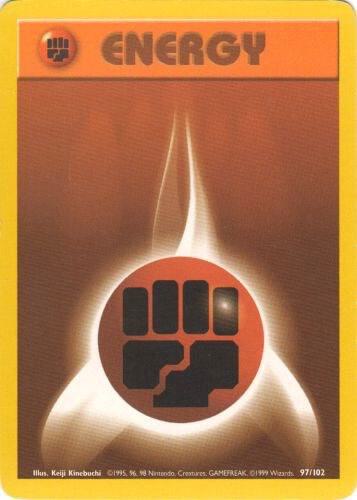 Pokemon Fighting Energy #97 Base Set