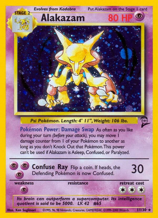 Pokemon Alakazam #1 Base Set 2