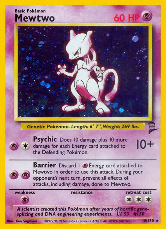 Pokemon Mewtwo #10 Base Set 2