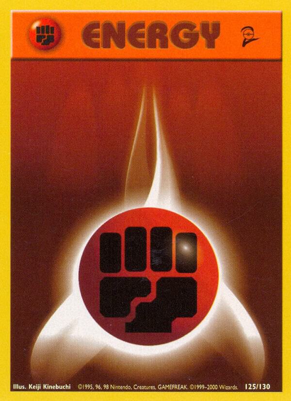 Pokemon Fighting Energy #125 Base Set 2