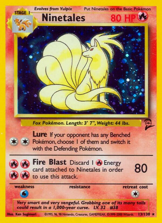 Pokemon Ninetales #13 Base Set 2