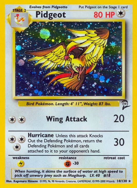 Pokemon Pidgeot #14 Base Set 2