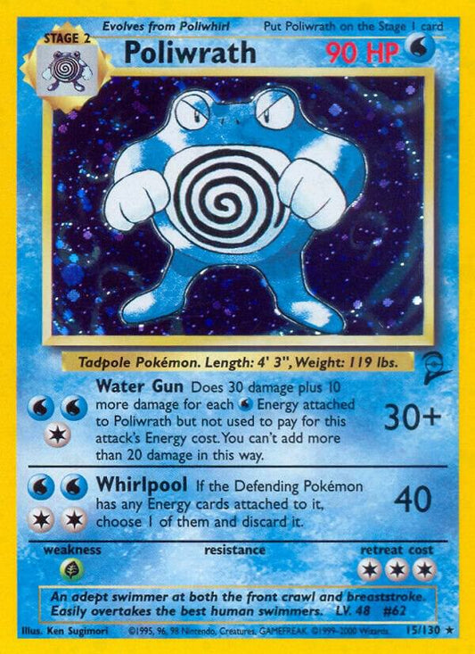 Pokemon Poliwrath #15 Base Set 2