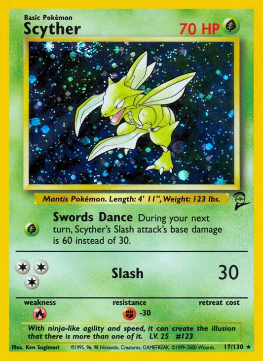 Pokemon Scyther #17 Base Set 2