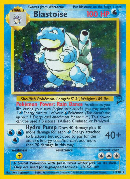 Pokemon Blastoise #2 Base Set 2