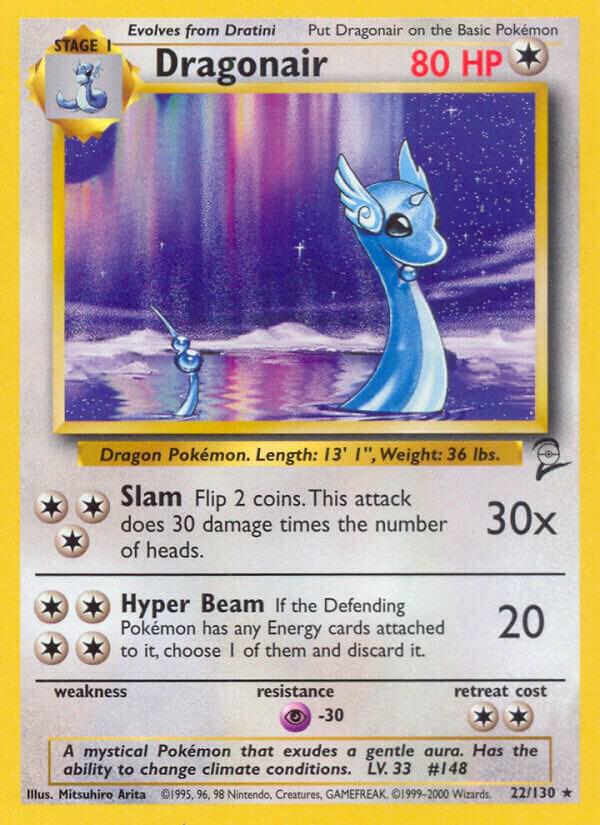 Pokemon Dragonair #22 Base Set 2