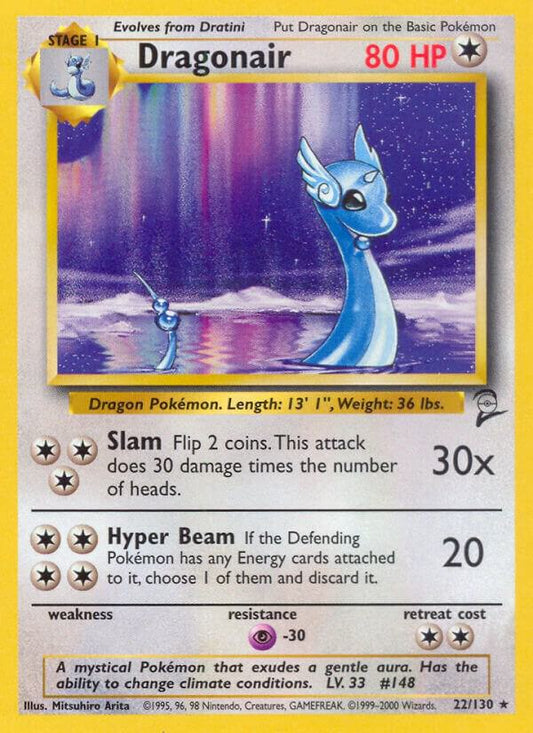 Pokemon Dragonair #22 Base Set 2