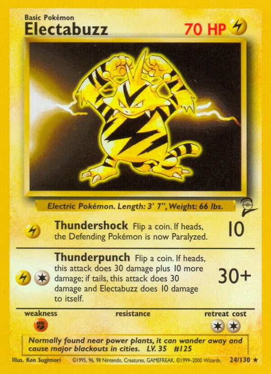 Pokemon Electabuzz #24 Base Set 2