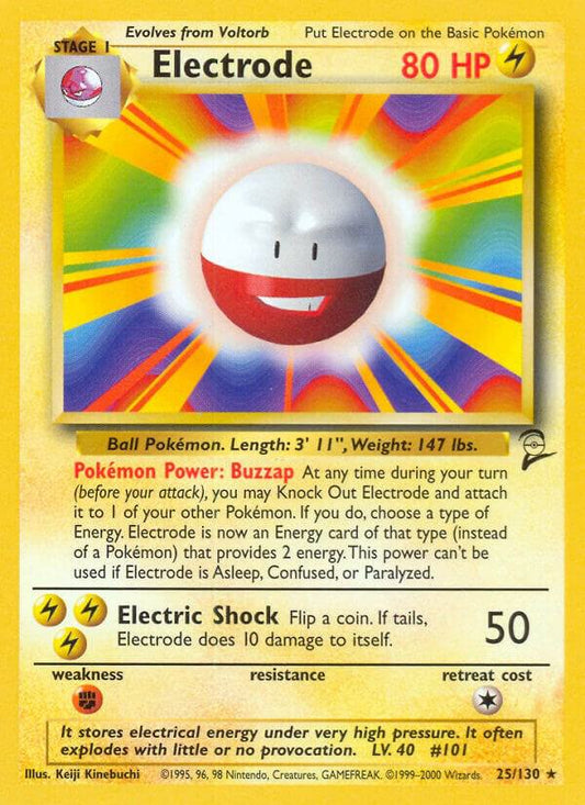 Pokemon Electrode #25 Base Set 2