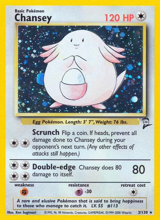 Pokemon Chansey #3 Base Set 2