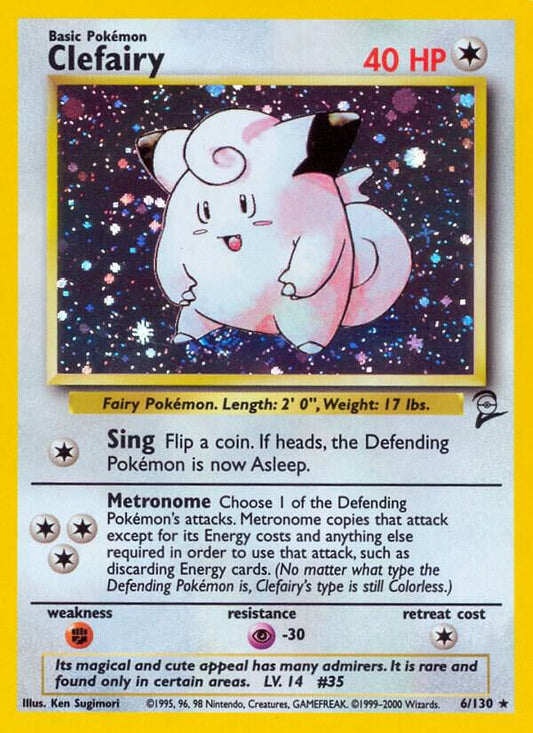 Pokemon Clefairy #6 Base Set 2