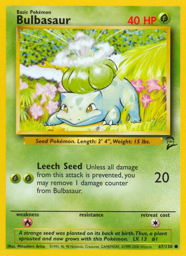 Pokemon Bulbasaur #67 Base Set 2