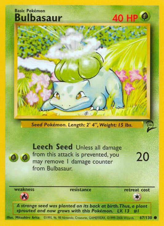 Pokemon Bulbasaur #67 Base Set 2
