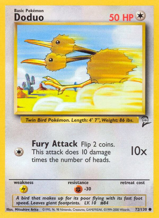 Pokemon Doduo #72 Base Set 2