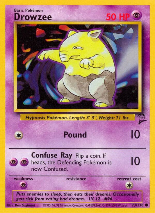 Pokemon Drowzee #73 Base Set 2