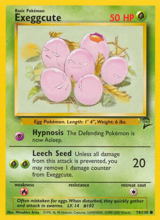 Pokemon Exeggcute #74 Base Set 2