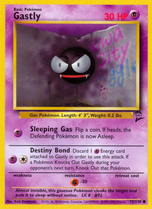 Pokemon Gastly #75 Base Set 2