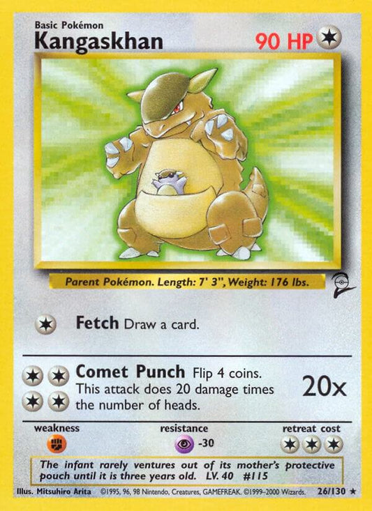 Pokemon Kangaskhan #26 Base Set 2