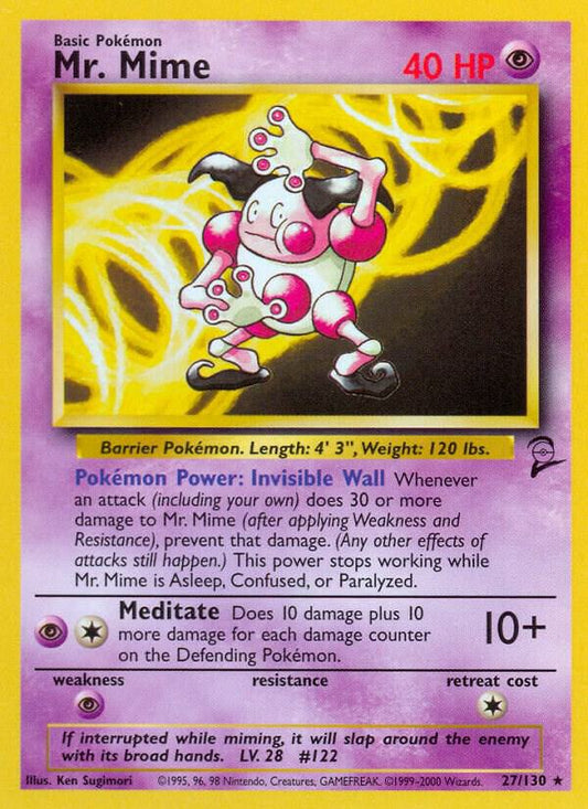 Pokemon Mr. Mime #27 Base Set 2