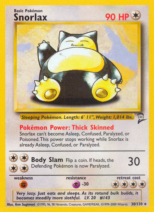 Pokemon Snorlax #30 Base Set 2