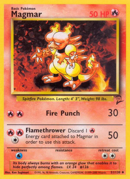 Pokemon Magmar #51 Base Set 2