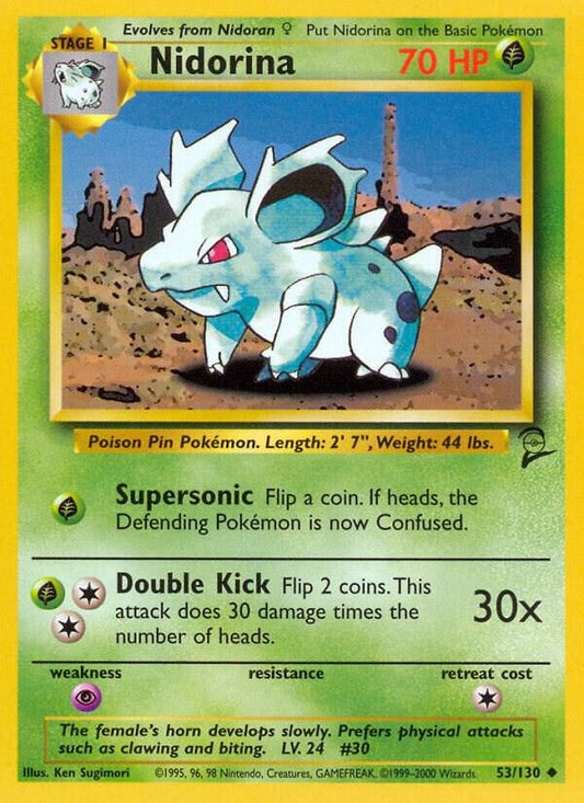 Pokemon Nidorina #53 Base Set 2