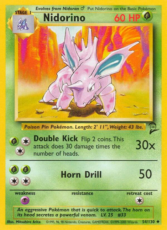 Pokemon Nidorino #54 Base Set 2
