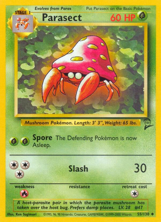 Pokemon Parasect #55 Base Set 2