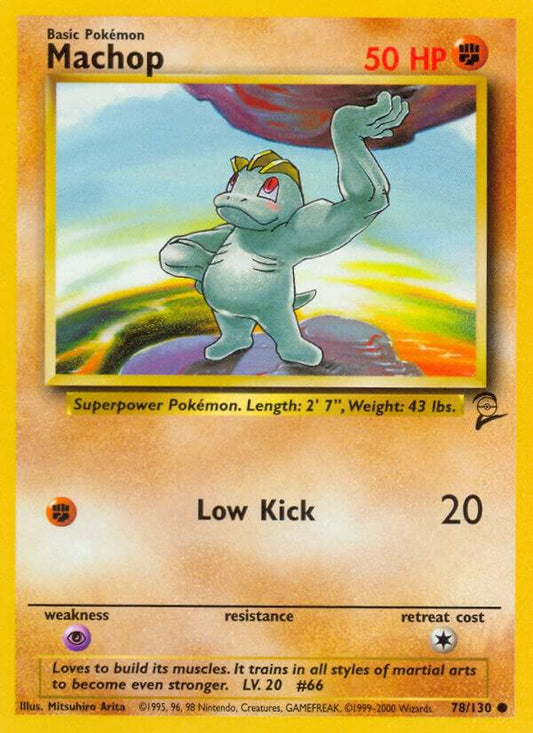 Pokemon Machop #78 Base Set 2