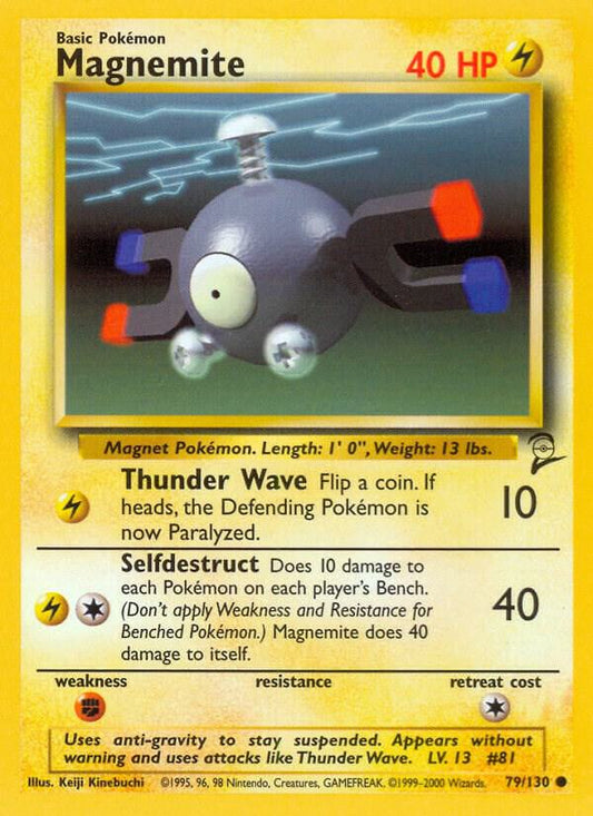 Pokemon Magnemite #79 Base Set 2