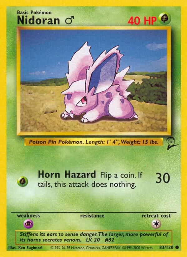 Pokemon Nidoran M #83 Base Set 2