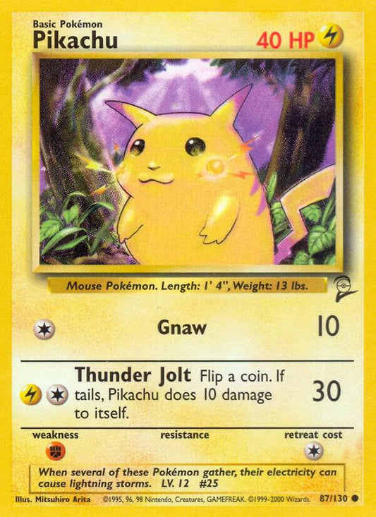 Pokemon Pikachu #87 Base Set 2