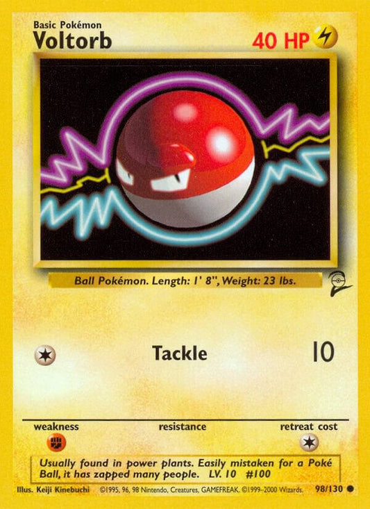Pokemon Voltorb #98 Base Set 2