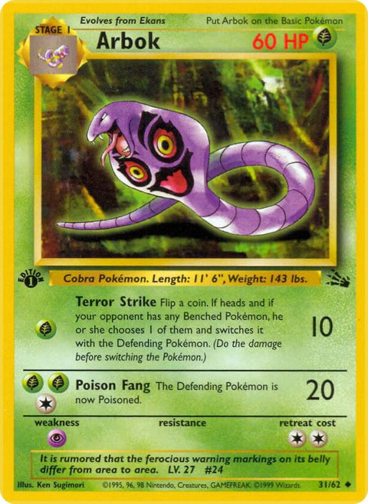 Pokemon Arbok #31 Fossil