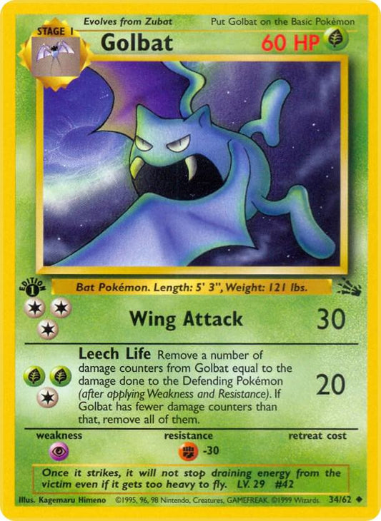 Pokemon Golbat #34 Fossil
