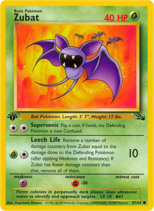 Pokemon Zubat #57 Fossil