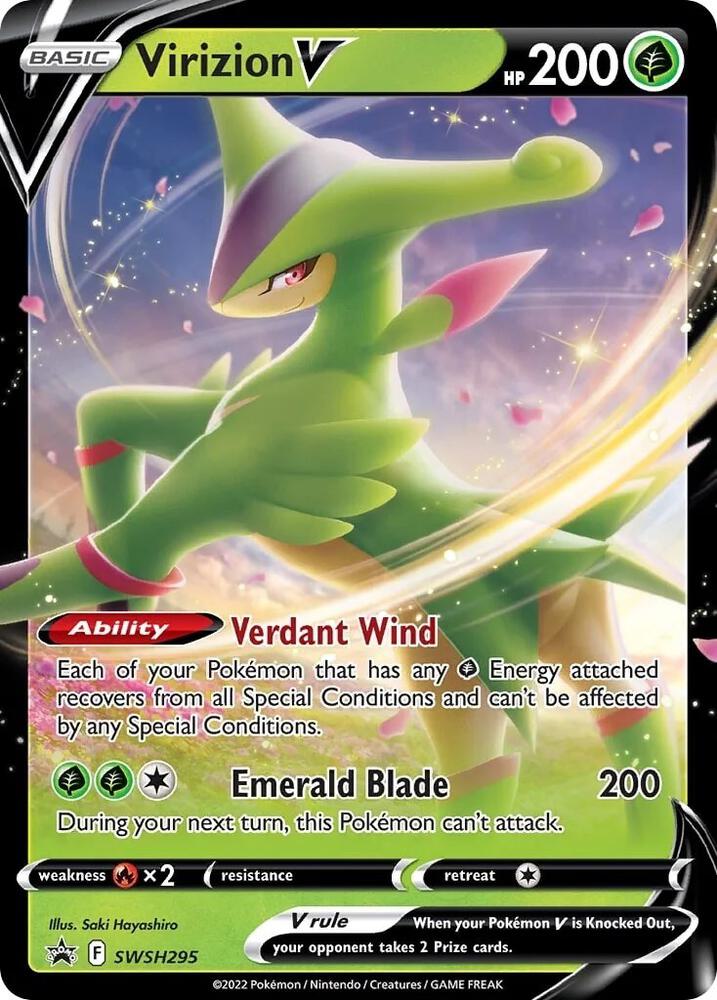 Pokemon Virizion V SWSH295 SWSH Black Star Promos