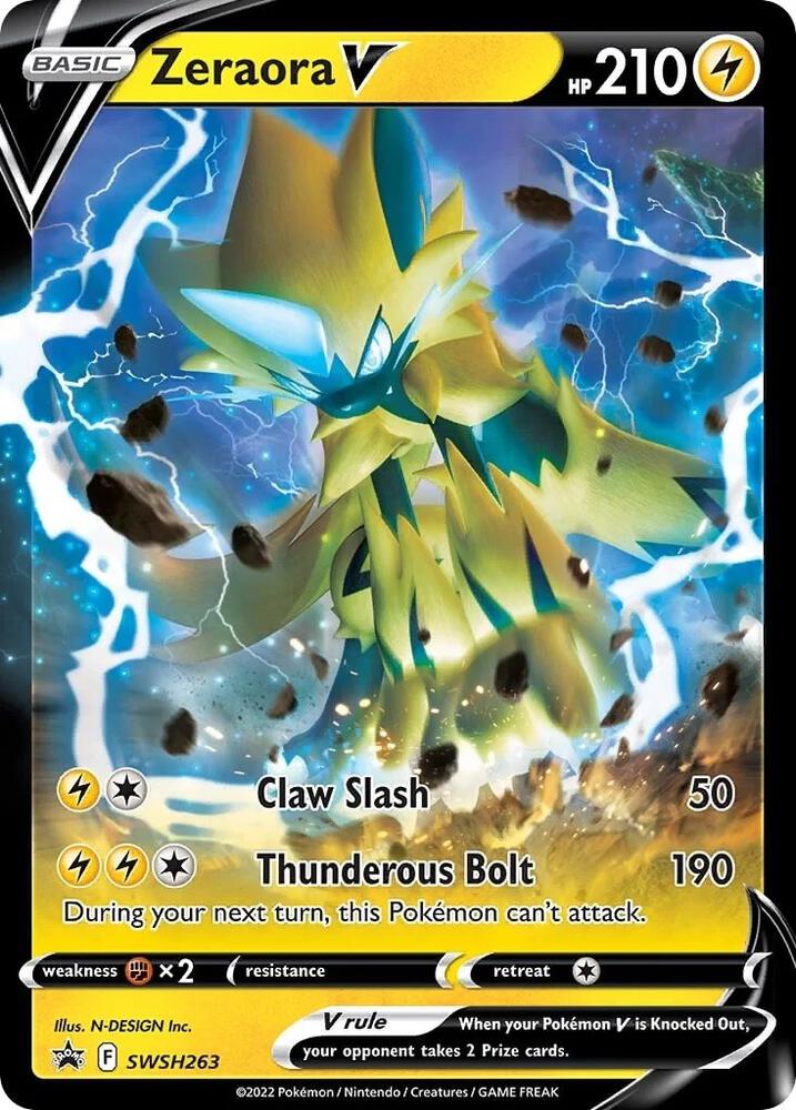 Pokemon Zeraora V SWSH263 SWSH Black Star Promos