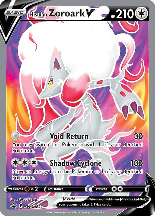 Pokemon Hisuian Zoroark V SWSH297 SWSH Black Star Promos