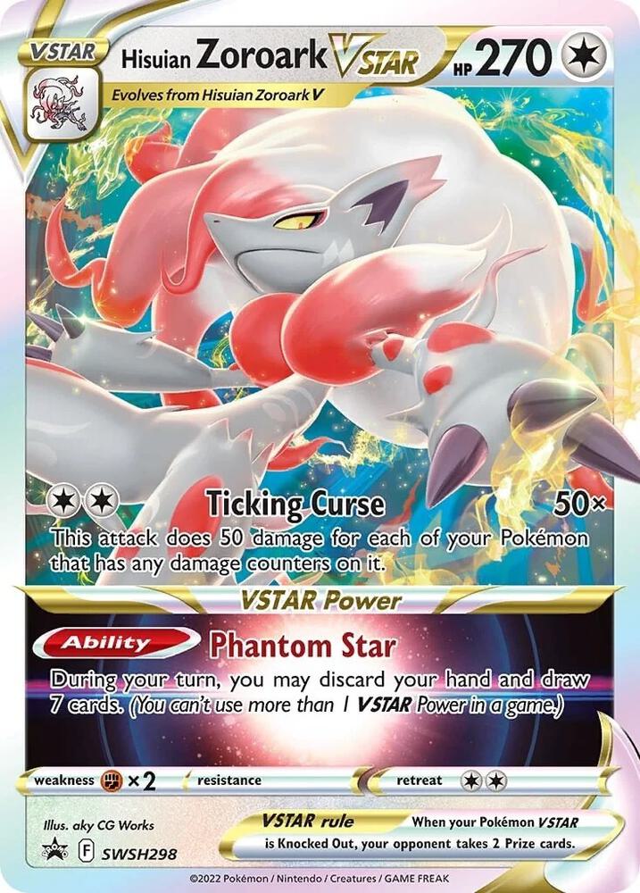 Pokemon Hisuian Zoroark VSTAR SWSH298 SWSH Black Star Promos
